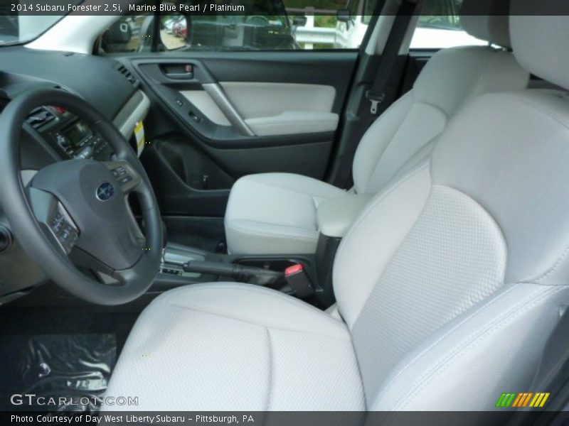 Marine Blue Pearl / Platinum 2014 Subaru Forester 2.5i