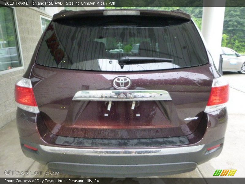 Sizzling Crimson Mica / Ash 2013 Toyota Highlander SE 4WD