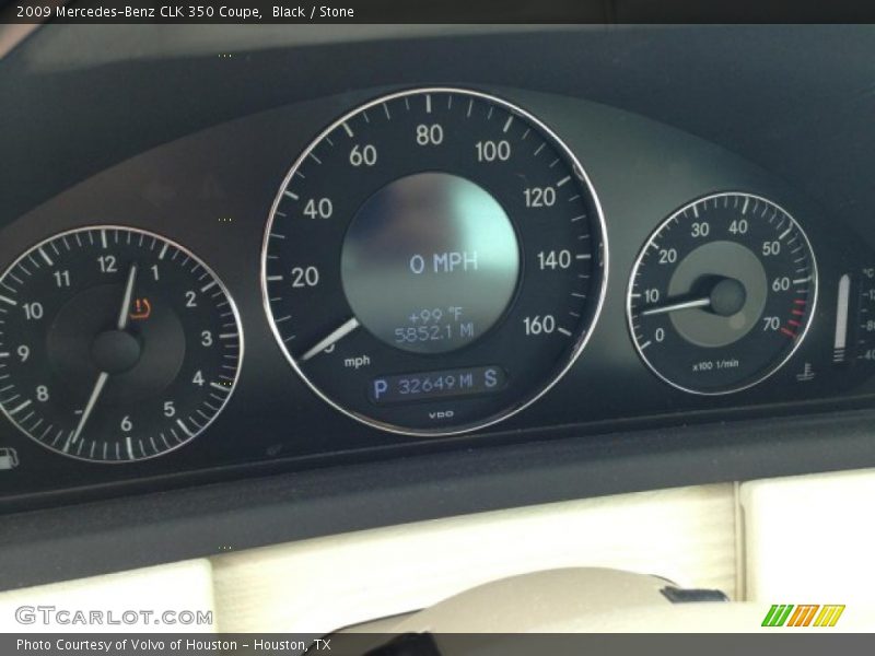 Black / Stone 2009 Mercedes-Benz CLK 350 Coupe