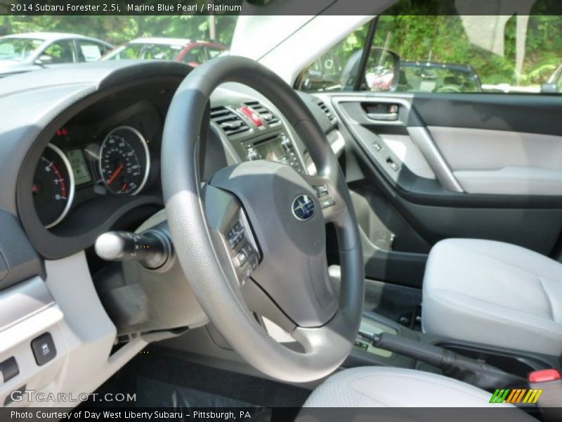 Marine Blue Pearl / Platinum 2014 Subaru Forester 2.5i