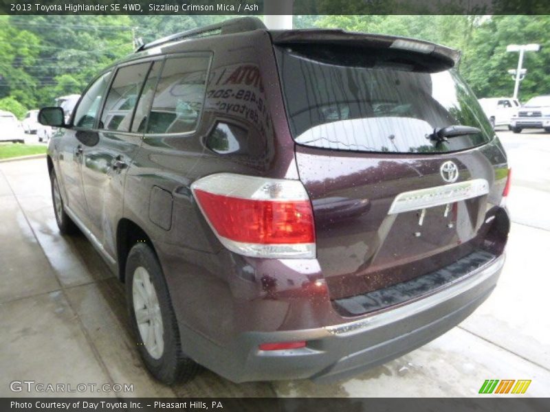 Sizzling Crimson Mica / Ash 2013 Toyota Highlander SE 4WD