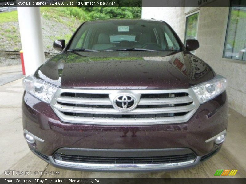 Sizzling Crimson Mica / Ash 2013 Toyota Highlander SE 4WD