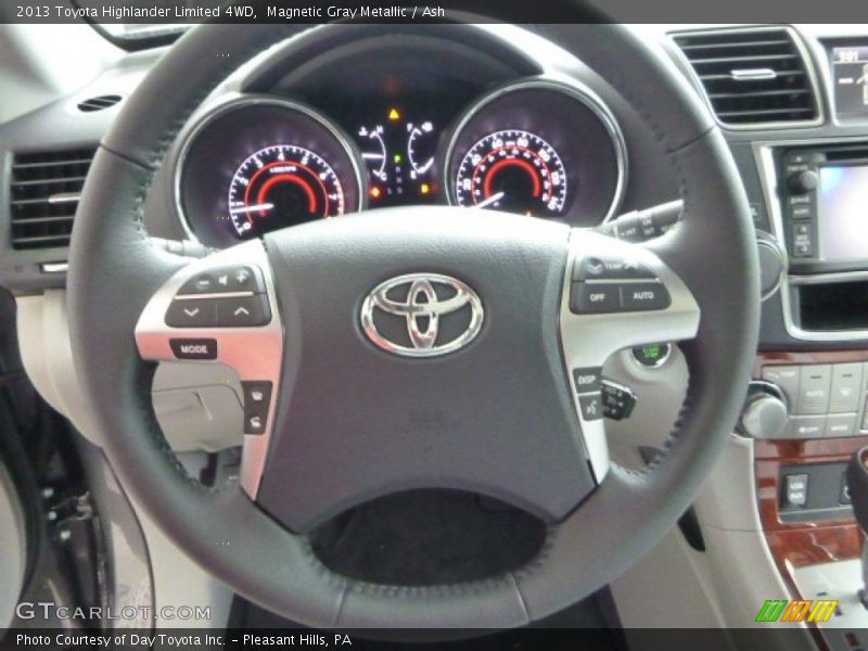 Magnetic Gray Metallic / Ash 2013 Toyota Highlander Limited 4WD