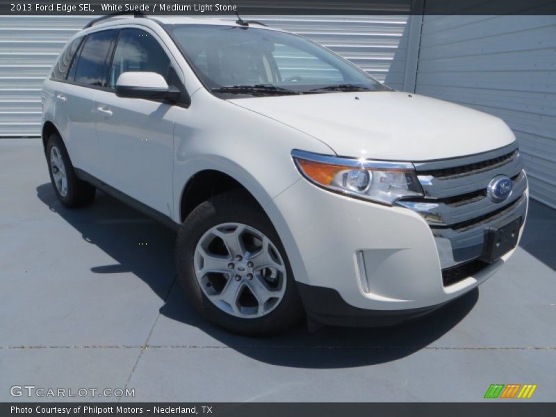 White Suede / Medium Light Stone 2013 Ford Edge SEL