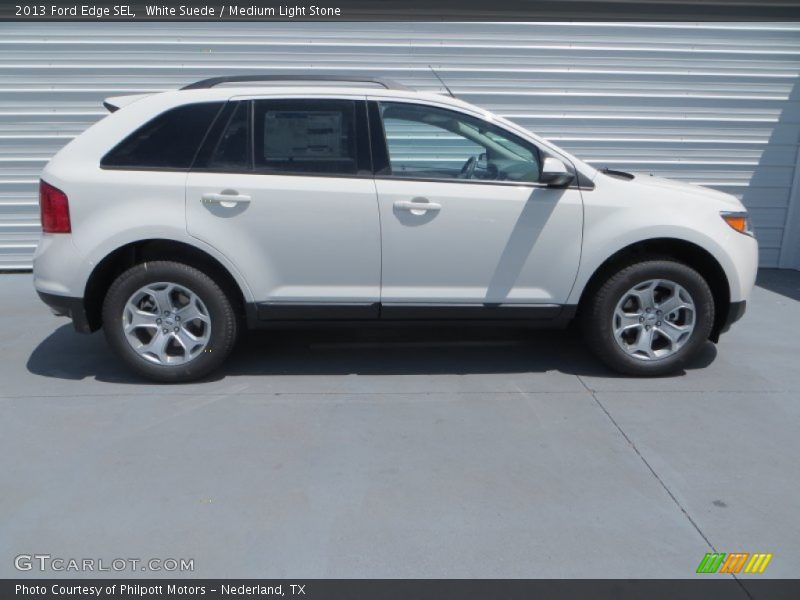 White Suede / Medium Light Stone 2013 Ford Edge SEL