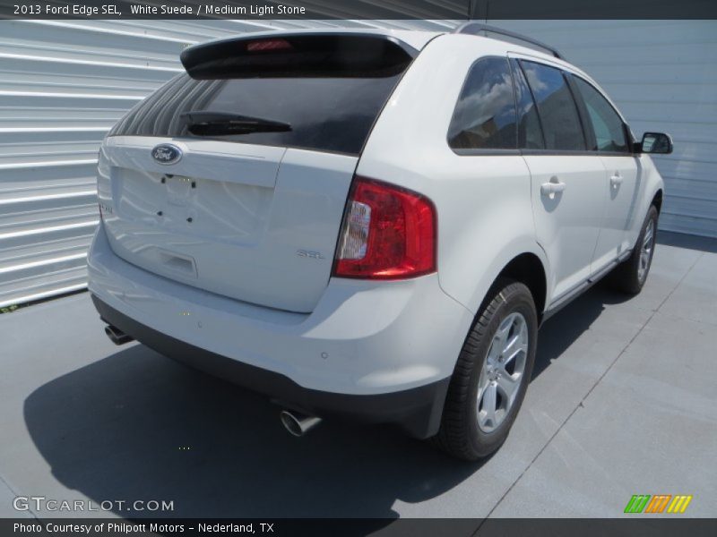 White Suede / Medium Light Stone 2013 Ford Edge SEL