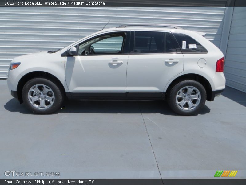 White Suede / Medium Light Stone 2013 Ford Edge SEL