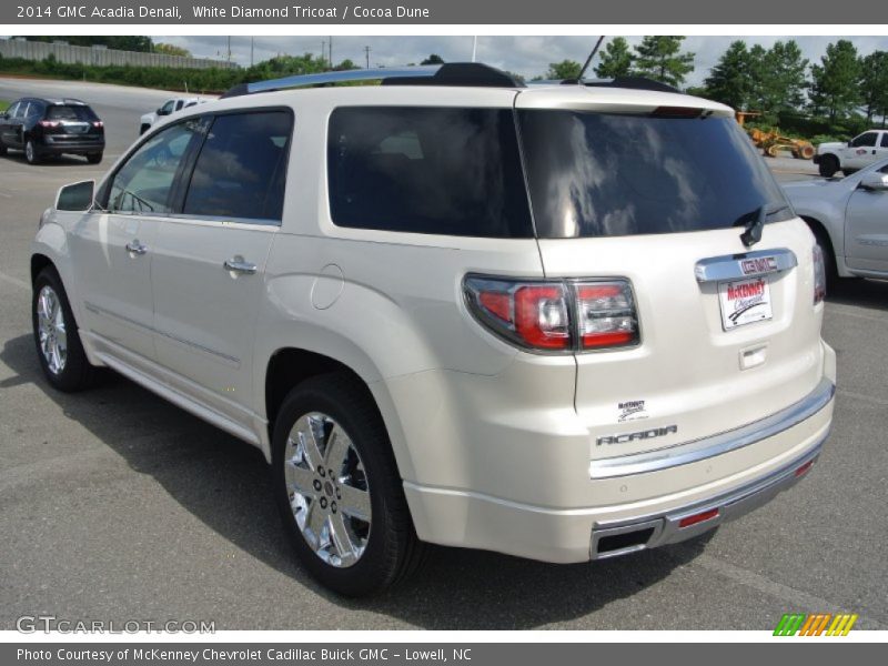 White Diamond Tricoat / Cocoa Dune 2014 GMC Acadia Denali