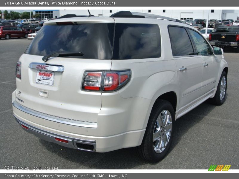 White Diamond Tricoat / Cocoa Dune 2014 GMC Acadia Denali