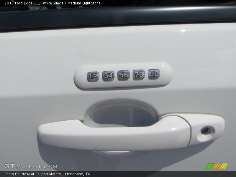 White Suede / Medium Light Stone 2013 Ford Edge SEL