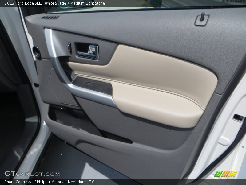 White Suede / Medium Light Stone 2013 Ford Edge SEL