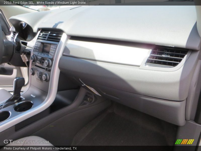 White Suede / Medium Light Stone 2013 Ford Edge SEL