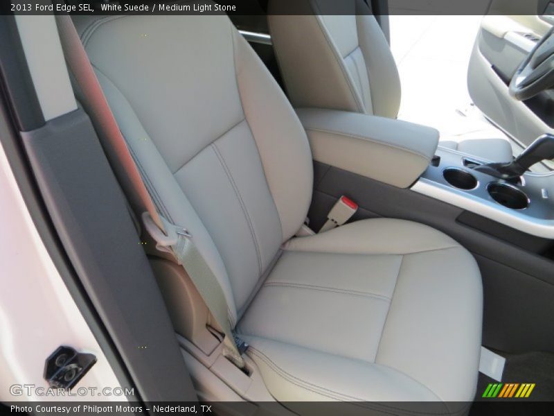 White Suede / Medium Light Stone 2013 Ford Edge SEL