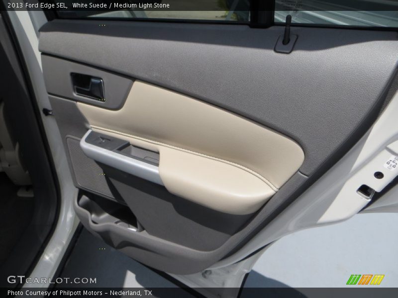 White Suede / Medium Light Stone 2013 Ford Edge SEL