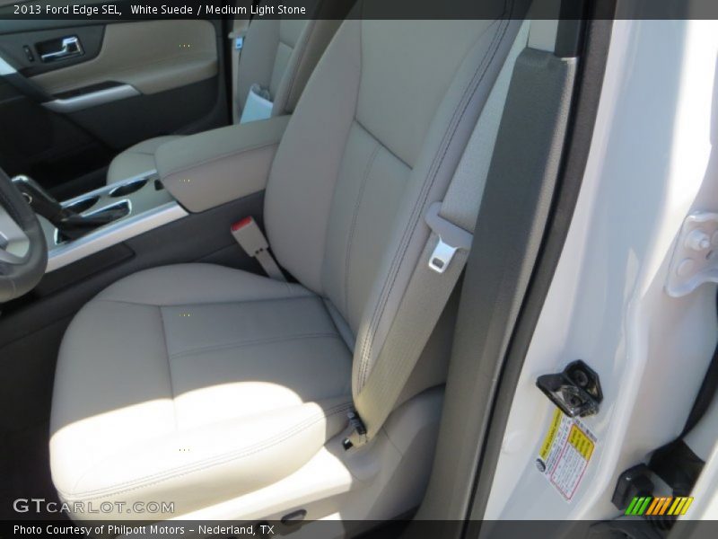 White Suede / Medium Light Stone 2013 Ford Edge SEL