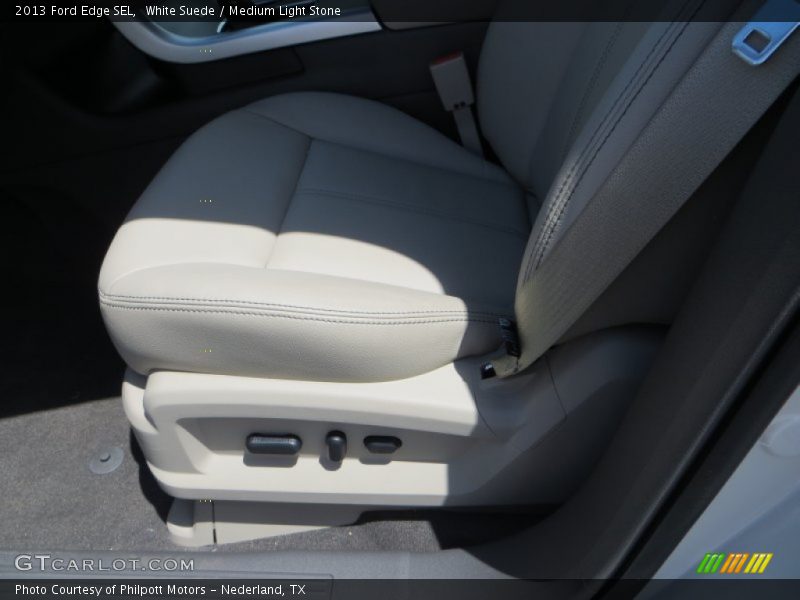 White Suede / Medium Light Stone 2013 Ford Edge SEL