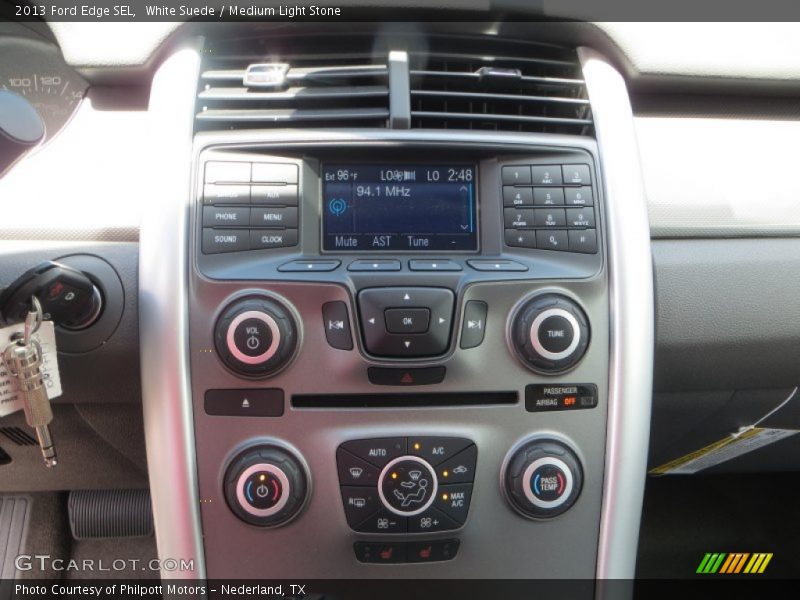 White Suede / Medium Light Stone 2013 Ford Edge SEL