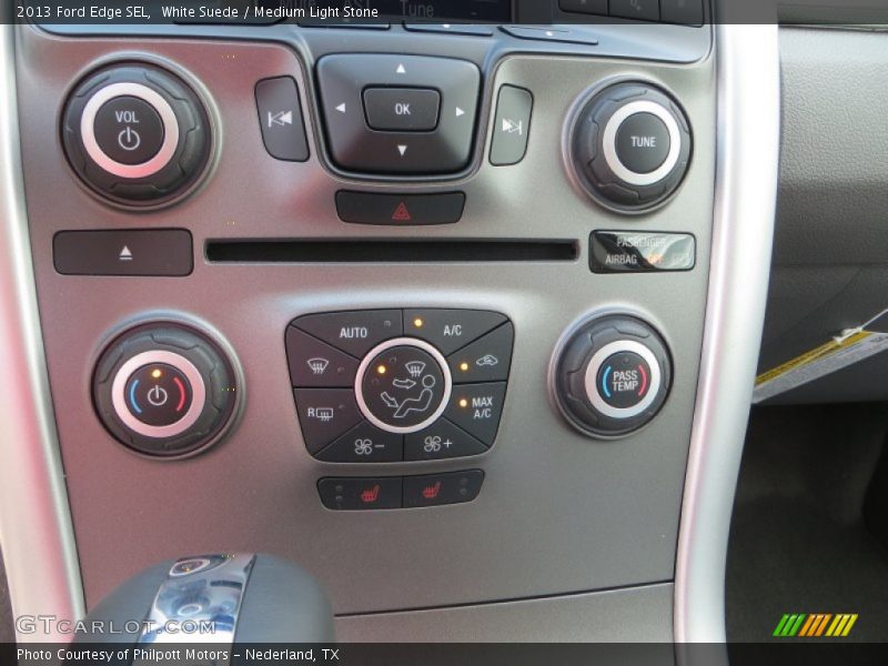 White Suede / Medium Light Stone 2013 Ford Edge SEL