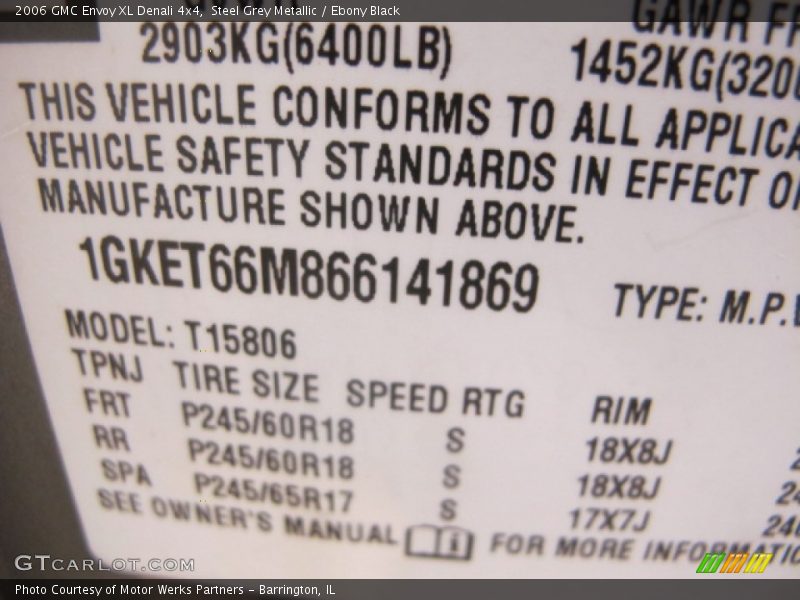 Steel Grey Metallic / Ebony Black 2006 GMC Envoy XL Denali 4x4