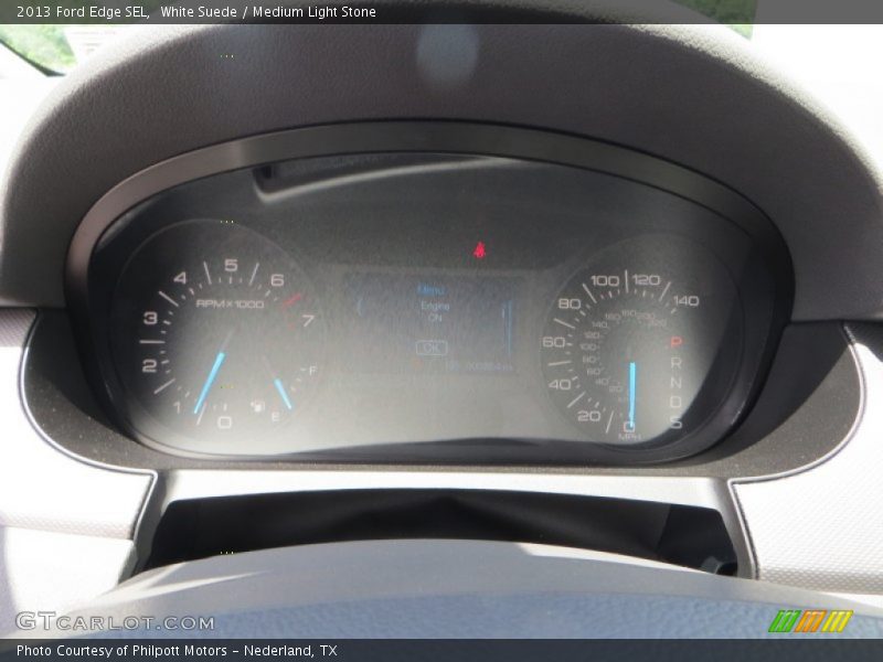 White Suede / Medium Light Stone 2013 Ford Edge SEL