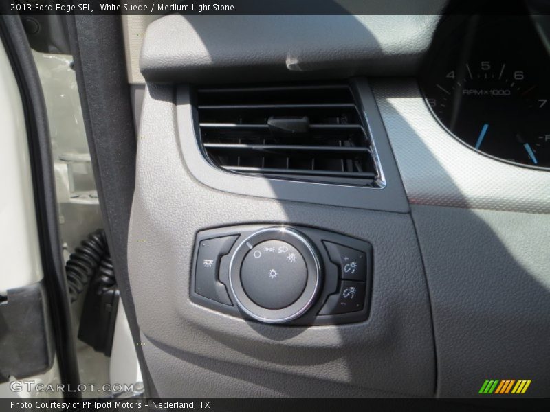 White Suede / Medium Light Stone 2013 Ford Edge SEL