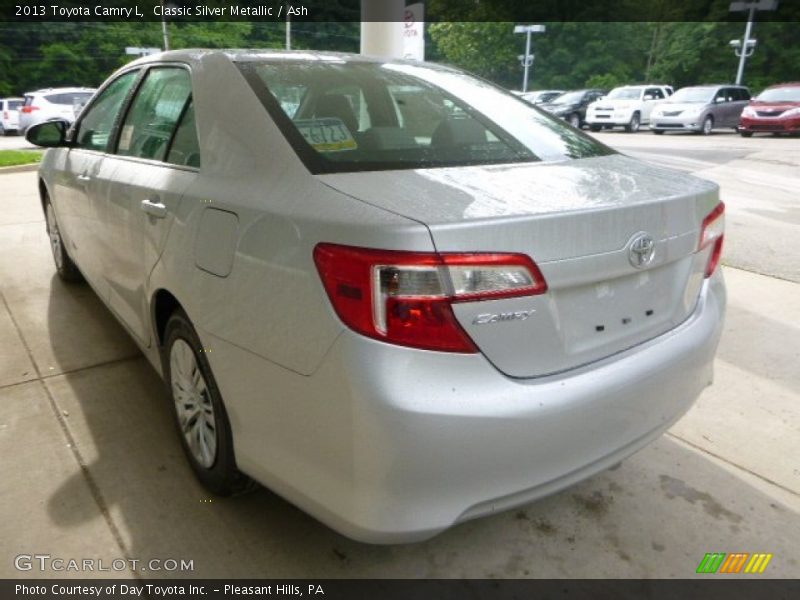 Classic Silver Metallic / Ash 2013 Toyota Camry L
