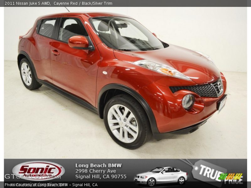 Cayenne Red / Black/Silver Trim 2011 Nissan Juke S AWD
