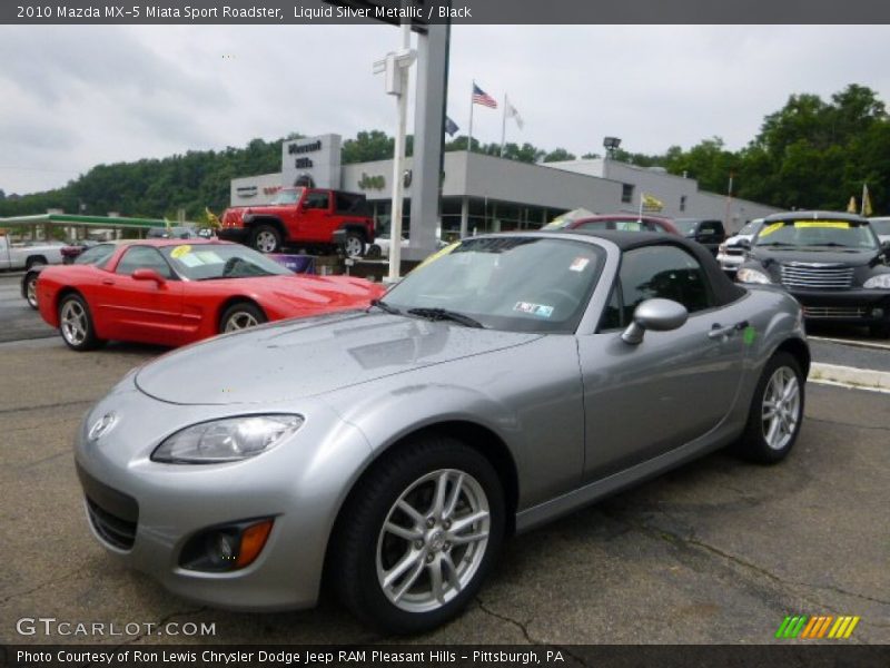 Liquid Silver Metallic / Black 2010 Mazda MX-5 Miata Sport Roadster