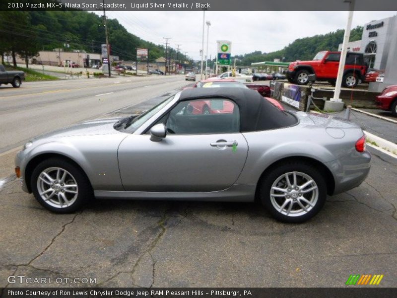Liquid Silver Metallic / Black 2010 Mazda MX-5 Miata Sport Roadster