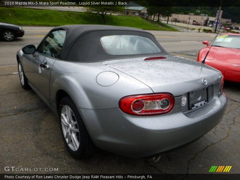Liquid Silver Metallic / Black 2010 Mazda MX-5 Miata Sport Roadster
