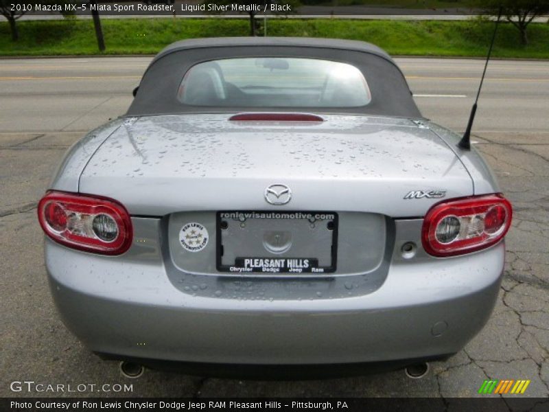 Liquid Silver Metallic / Black 2010 Mazda MX-5 Miata Sport Roadster