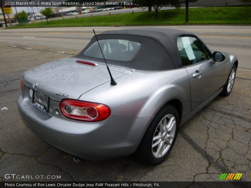 Liquid Silver Metallic / Black 2010 Mazda MX-5 Miata Sport Roadster
