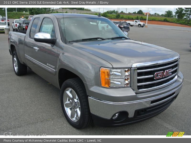 Steel Gray Metallic / Ebony 2013 GMC Sierra 1500 SLE Extended Cab 4x4