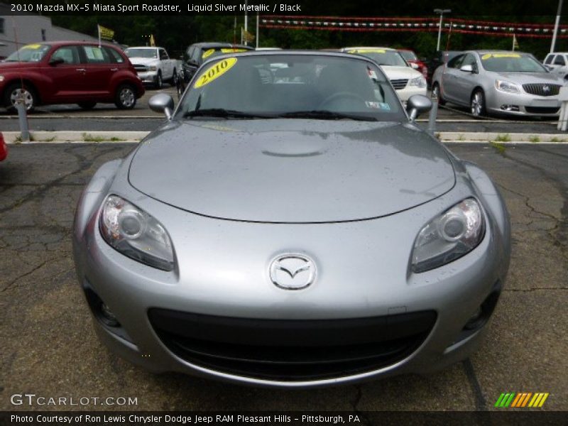 Liquid Silver Metallic / Black 2010 Mazda MX-5 Miata Sport Roadster
