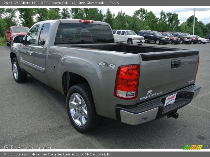 Steel Gray Metallic / Ebony 2013 GMC Sierra 1500 SLE Extended Cab 4x4