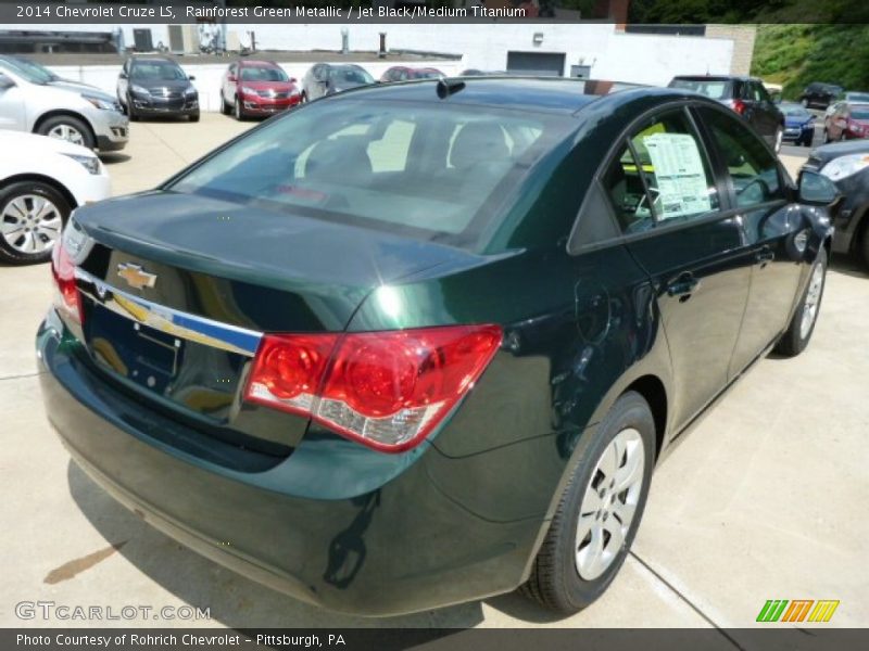 Rainforest Green Metallic / Jet Black/Medium Titanium 2014 Chevrolet Cruze LS
