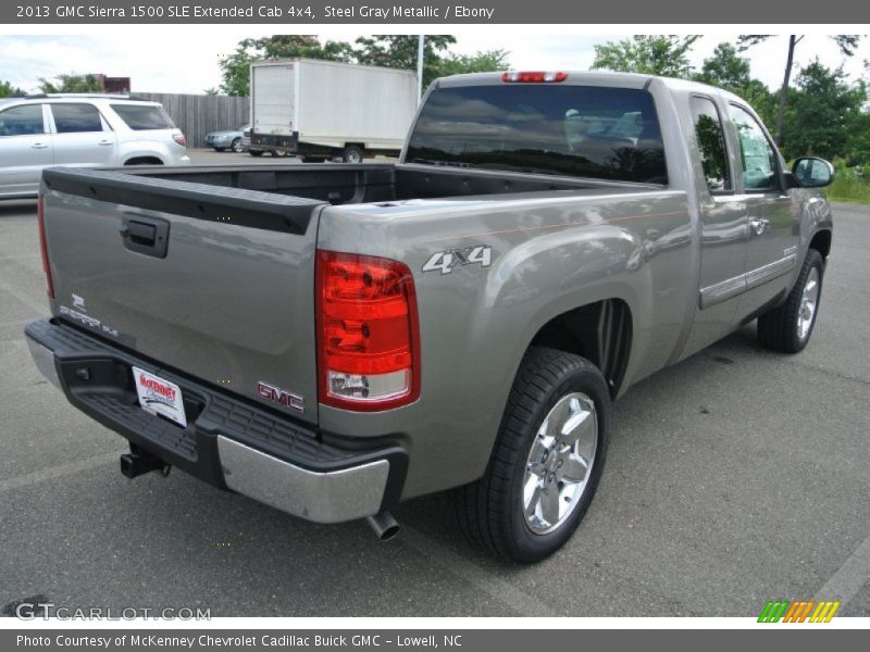Steel Gray Metallic / Ebony 2013 GMC Sierra 1500 SLE Extended Cab 4x4