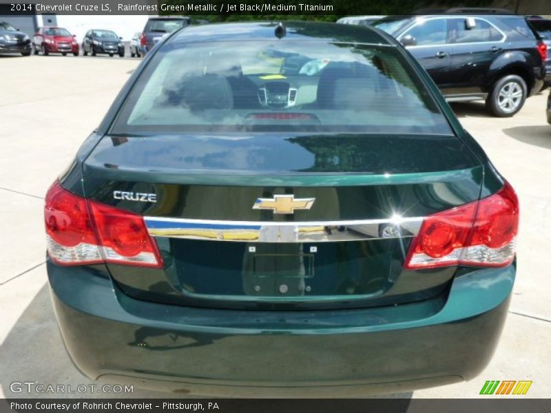 Rainforest Green Metallic / Jet Black/Medium Titanium 2014 Chevrolet Cruze LS