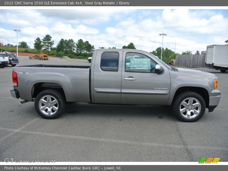 Steel Gray Metallic / Ebony 2013 GMC Sierra 1500 SLE Extended Cab 4x4
