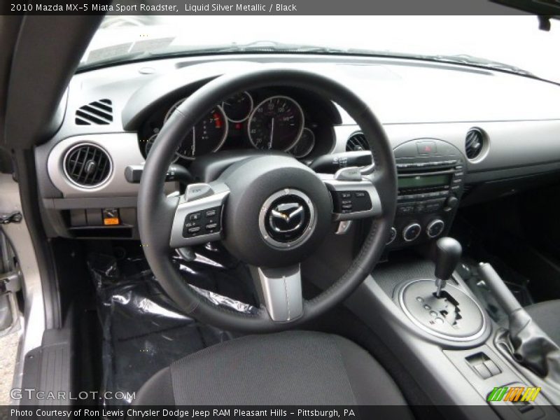 Liquid Silver Metallic / Black 2010 Mazda MX-5 Miata Sport Roadster