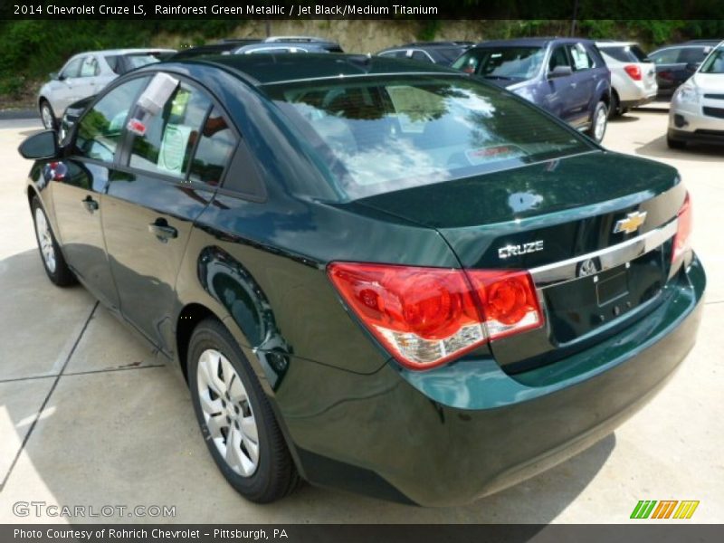 Rainforest Green Metallic / Jet Black/Medium Titanium 2014 Chevrolet Cruze LS