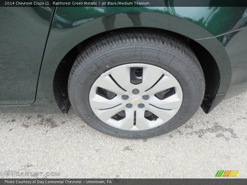 Rainforest Green Metallic / Jet Black/Medium Titanium 2014 Chevrolet Cruze LS
