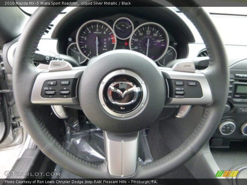 Liquid Silver Metallic / Black 2010 Mazda MX-5 Miata Sport Roadster