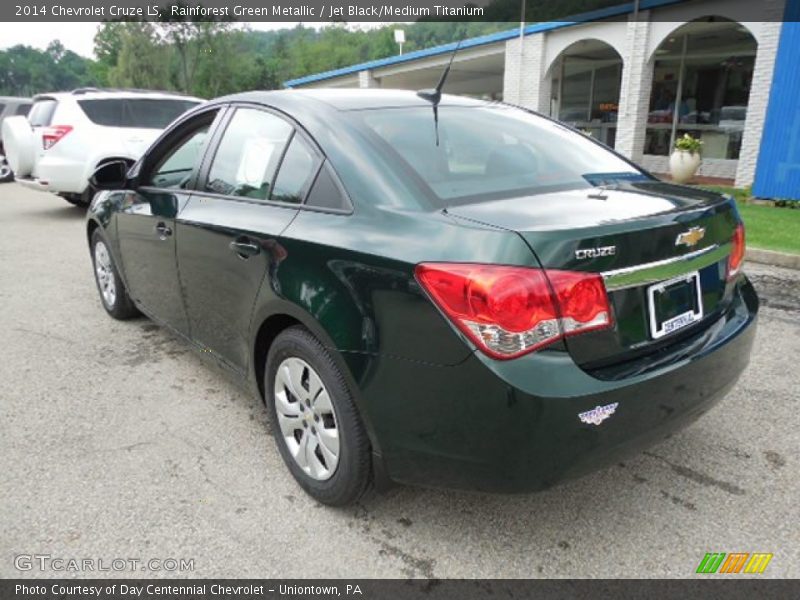 Rainforest Green Metallic / Jet Black/Medium Titanium 2014 Chevrolet Cruze LS