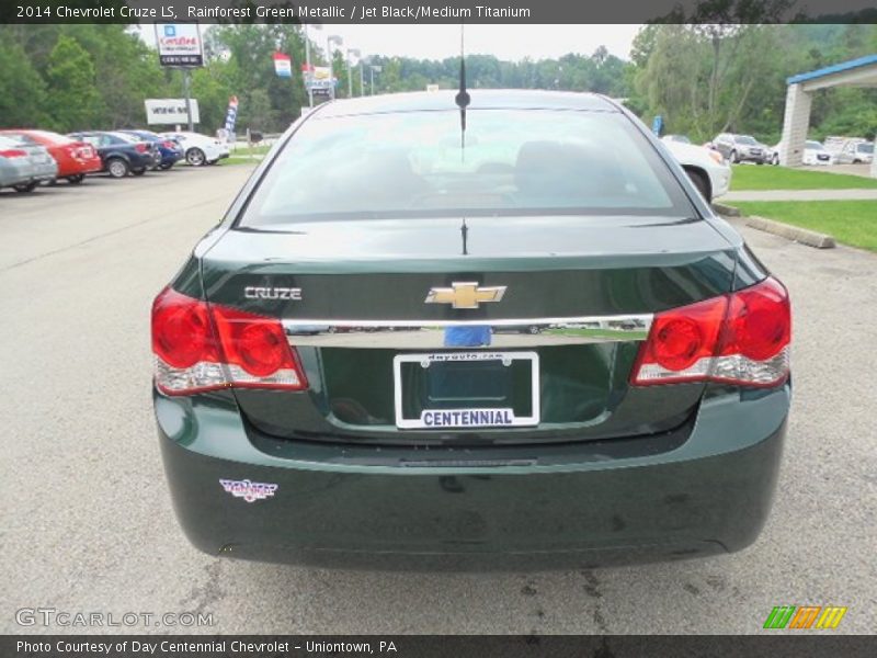 Rainforest Green Metallic / Jet Black/Medium Titanium 2014 Chevrolet Cruze LS