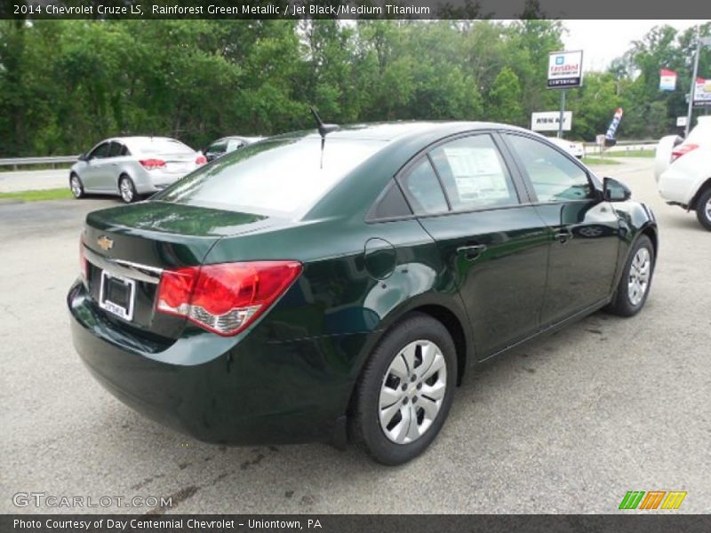 Rainforest Green Metallic / Jet Black/Medium Titanium 2014 Chevrolet Cruze LS