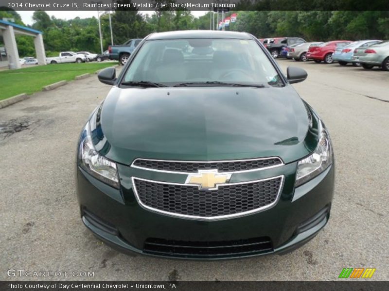 Rainforest Green Metallic / Jet Black/Medium Titanium 2014 Chevrolet Cruze LS