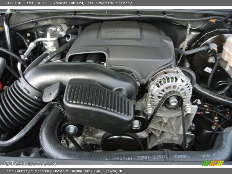 Steel Gray Metallic / Ebony 2013 GMC Sierra 1500 SLE Extended Cab 4x4