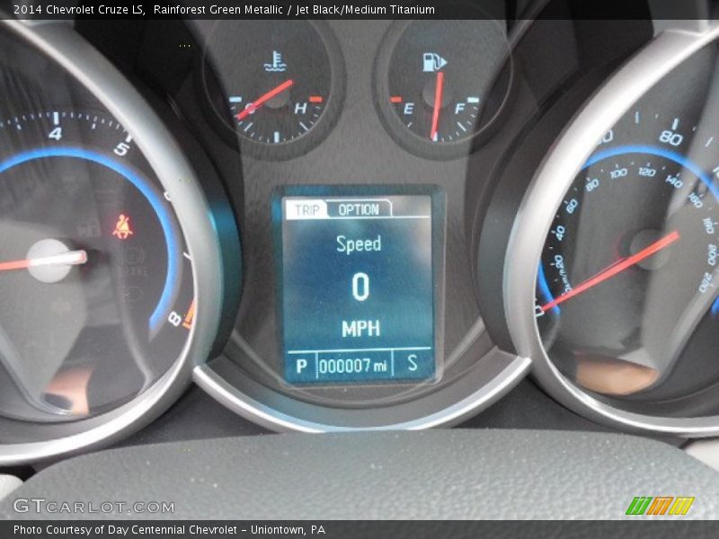 Rainforest Green Metallic / Jet Black/Medium Titanium 2014 Chevrolet Cruze LS