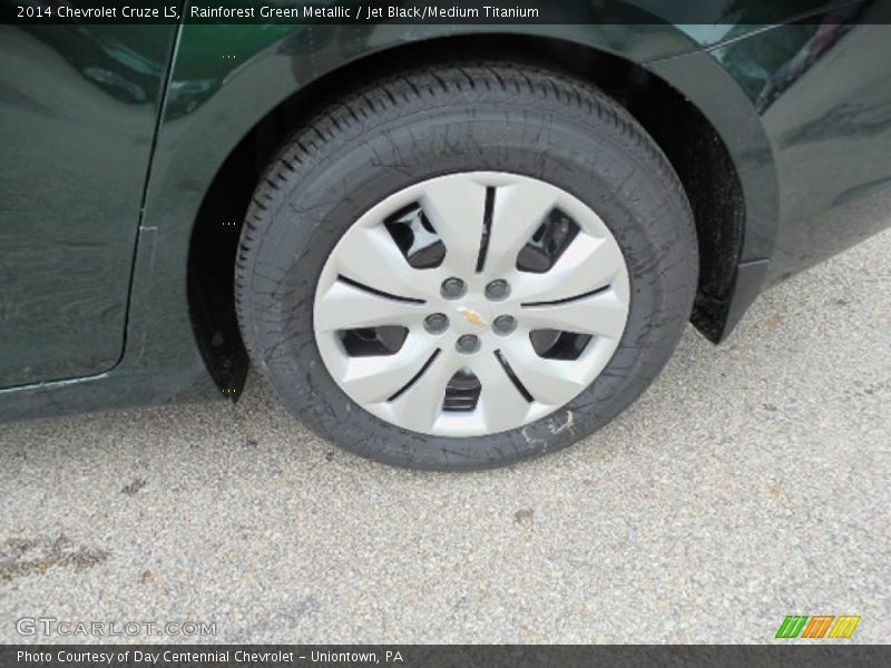 Rainforest Green Metallic / Jet Black/Medium Titanium 2014 Chevrolet Cruze LS